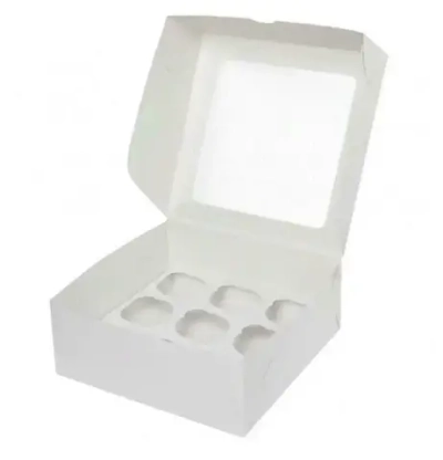 Коробка для 9 капкейков, белая