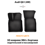 Передние автомобильные коврики ЭВА с бортами для Audi Q8 I (4M) 18-н.в.