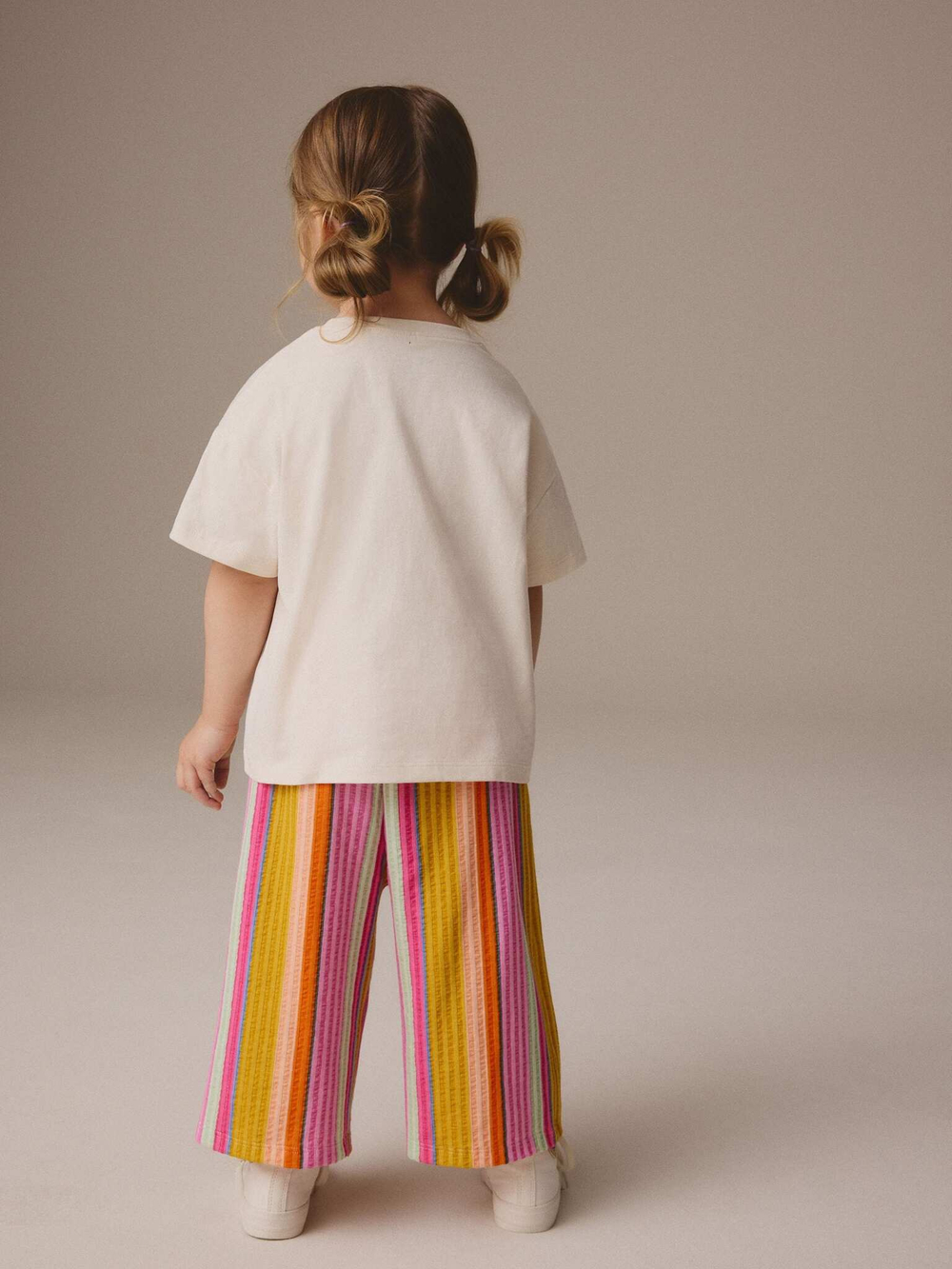 Футболка и брюки в комплекте для девочки Next E51-375, Бежевый, Розовый