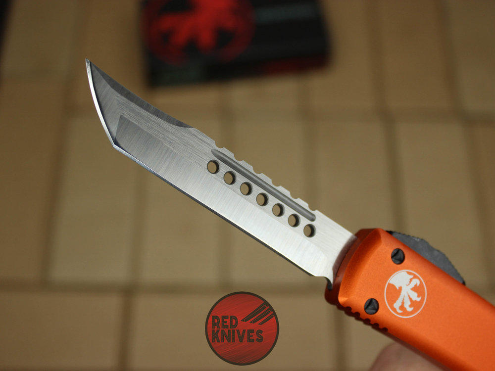 Нож Microtech Ultratech Helhound H/E - оранжевая рукоять, клинок сатин + запчасти RK-366
