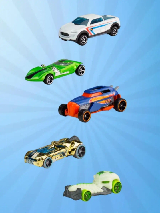 Набор из 5 машинок Хот Вилс Lets Race HTV42