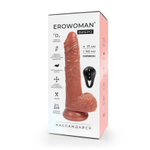 Телесный реалистичный вибратор с возвратно-поступательными движениями - 20,5 см. (Цвет: телесный)