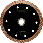 Диск алмазный Турбо с фланцем по граниту KRUGO 125x1,4Еx2,2x10НxМ14, RTB05AM14