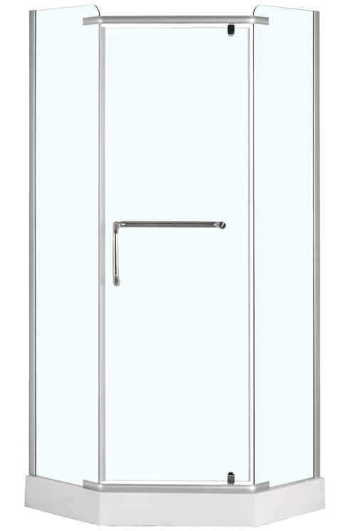 Душ ограждение Loranto 100х100х200, с низ поддоном 13 см. 6 mm прозрач стекло, метал. сифон 822111