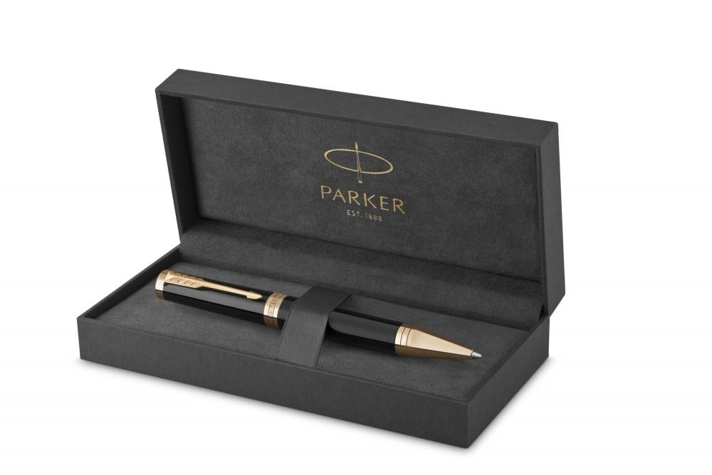 Шариковая ручка Parker "Ingenuity Black GT" стержень: M, цвет чернил: black, в подарочной упаковке.