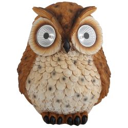 ERAFYS01-10 ЭРА Садовый светильник Сова рыжая на солнечной батарее, полистоун, 19 см