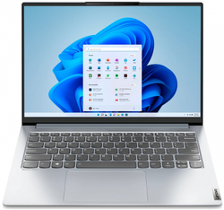 Ноутбук Lenovo Yoga Slim7 Pro 14ACH5, 14", IPS, AMD Ryzen 5 5600H 3.3ГГц, 8ГБ, 512ГБ SSD, NVIDIA GeForce MX450 - 2048 Мб, Windows 10 Home, 82NJ0002RK, серебристый