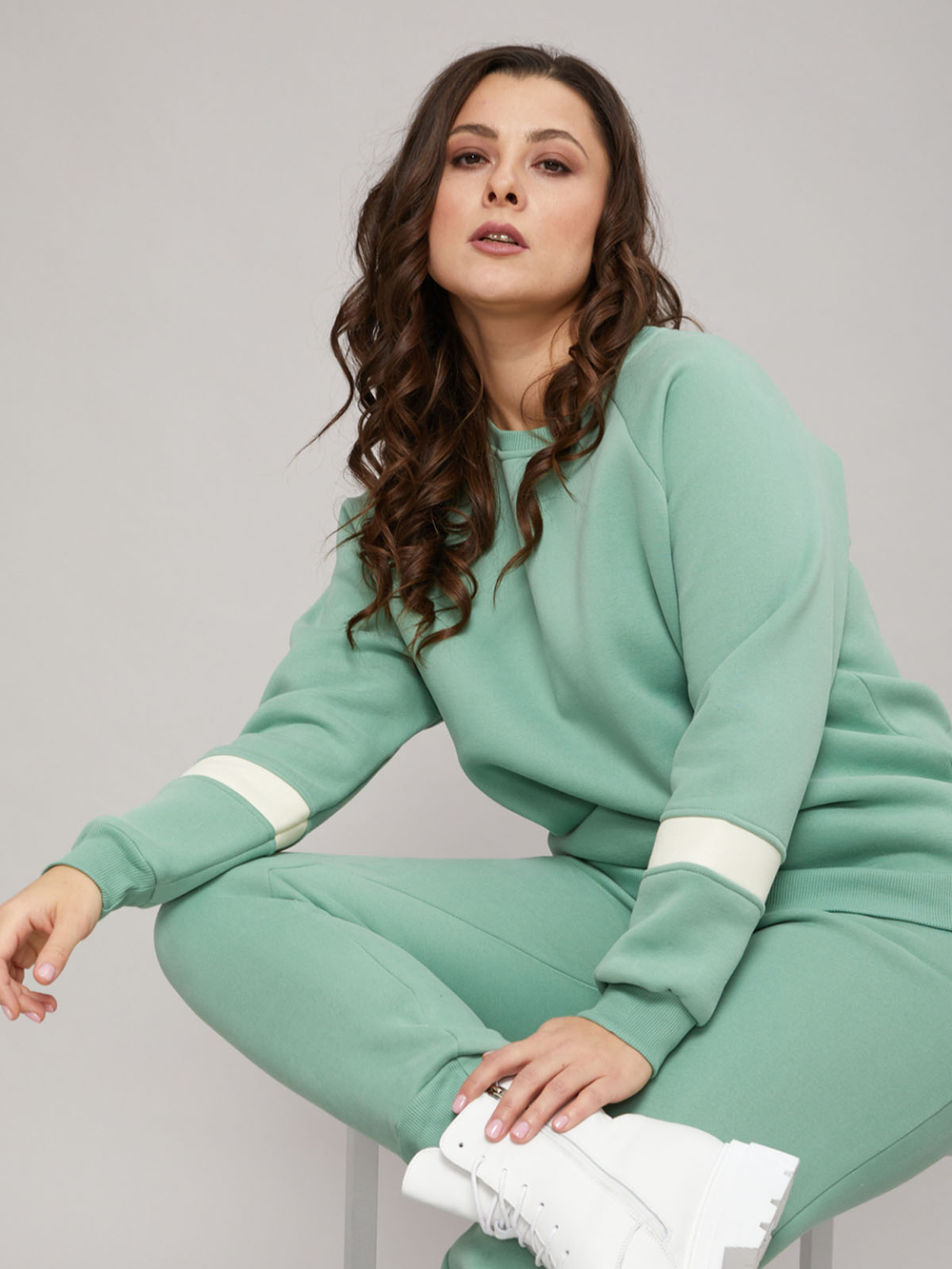 Толстовка Кофн-042Х/салатовый