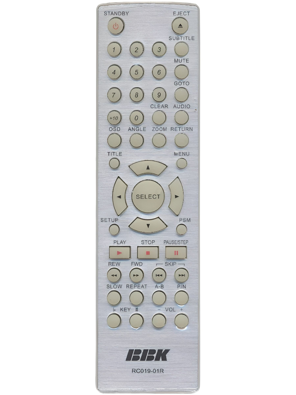 Пульт для DVD-плеера BBK RC019-01R original