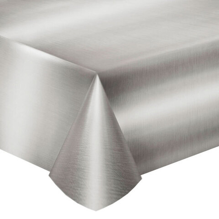 Скатерть фольгированная "Делюкс" Серебро  2,74*1,37 м.