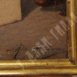 Алекс де Андре. Искушение Св. Антония шампанским. Холст, масло. Европа. Перв. четв. XX в.