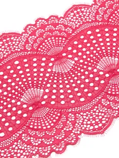 03-167 Кружево эластичное 22 см, кораллово-красный