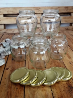 Банка стеклянная 720 мл ,12 штук, Амфора с крышкой