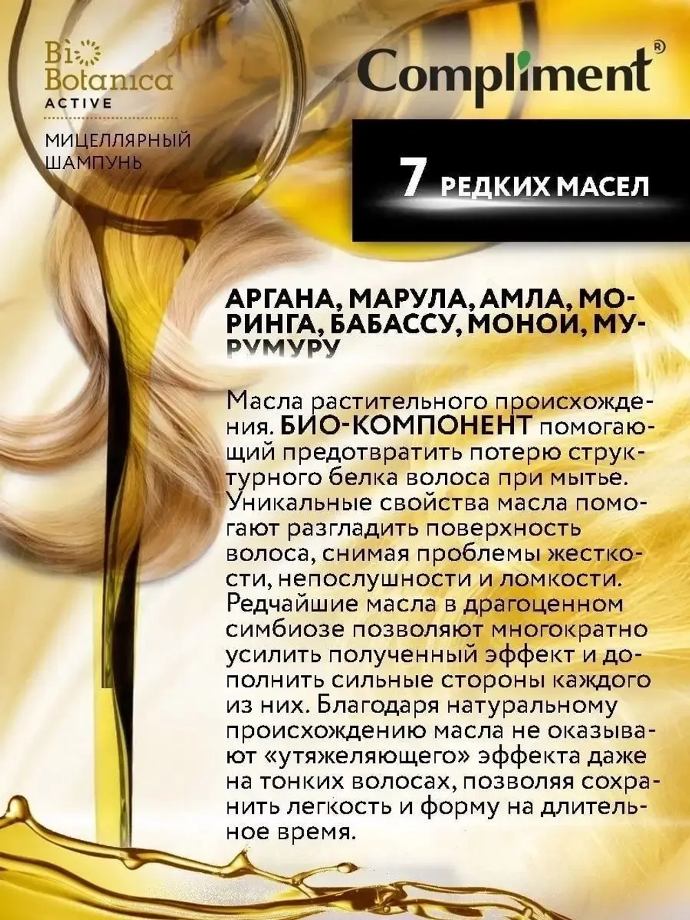 Шампунь для волос Реконструкция и питание