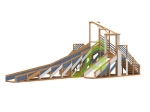 Зимняя деревянная горка "IgraGrad Snow Fox 12 м" с двумя скатами мод.624