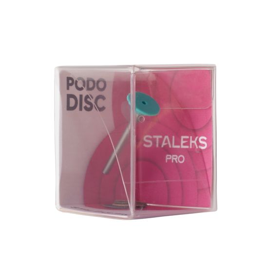 Диск педикюрный пластиковый PODODISC STALEKS PRO ХS в комплекте с сменным файлом 180 грит 5 шт (10 мм)