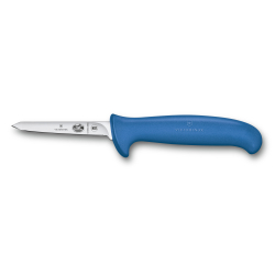 Фото нож для птицы VICTORINOX Fibrox с лезвием из нержавеющей стали 8 см и рукоятью из пластика синего цвета с гарантией