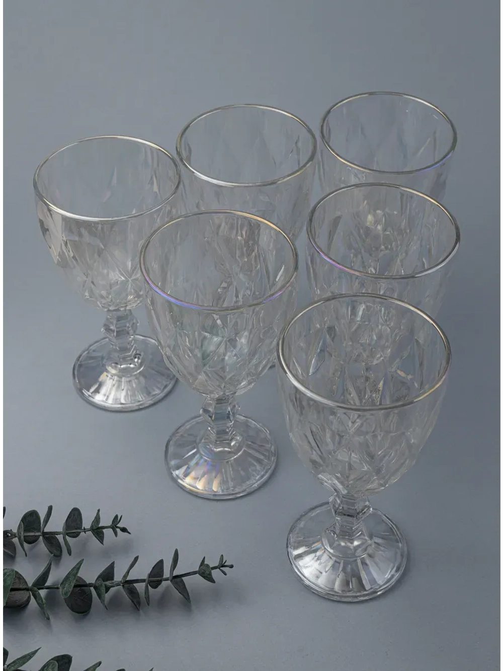 Набор фужеров для вина, 330 мл, 6 шт. перламутровый