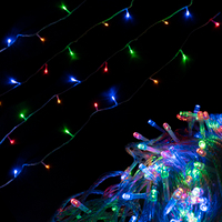 Светодиодная гирлянда "Нить разноцветная" 100 Led, 8 режимов, IP14, 10 м. 1 шт.