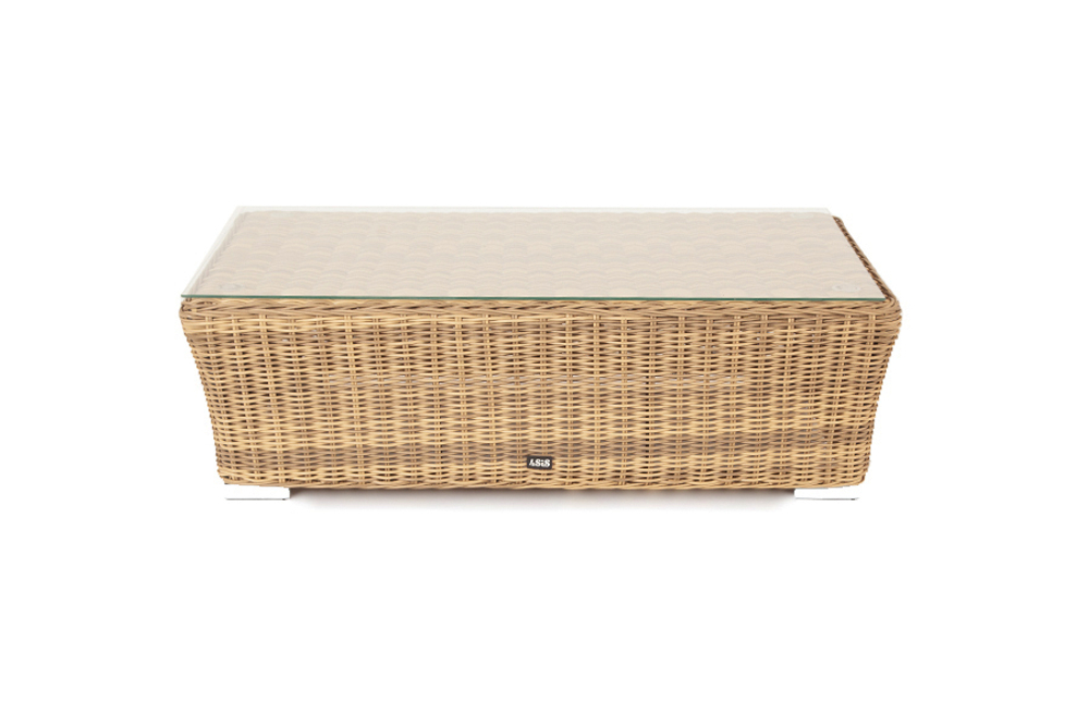 "Капучино" журнальный столик из искусственного ротанга, цвет соломенный