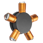 380653 Светильник DITO 5х1W LED 550LM G ЧЕРНЫЙ/ЗОЛОТО 4000K