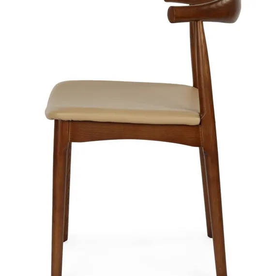 Стул Elbow, орех, бежевая обивка
