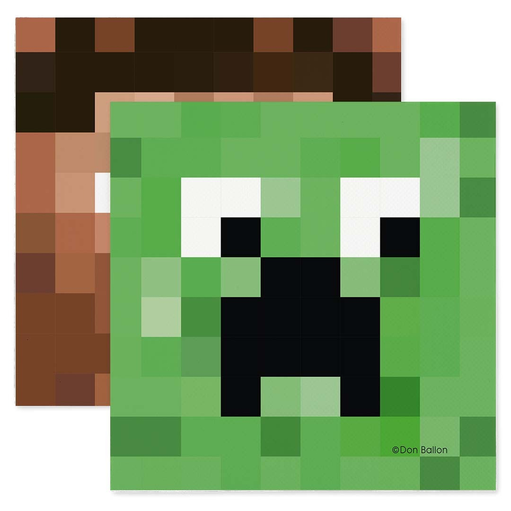 Салфетки, Пиксели, 33*33 см, 20 шт.