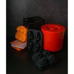 Форма для льда "Тыква" 4 ячейки 5,5*4,5 см силикон B'Guys P.L.- Barbossa