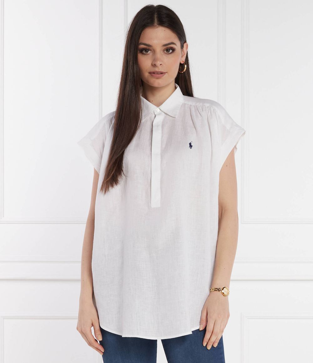 Льняная рубашка POLO RALPH LAUREN - белый(211935131)