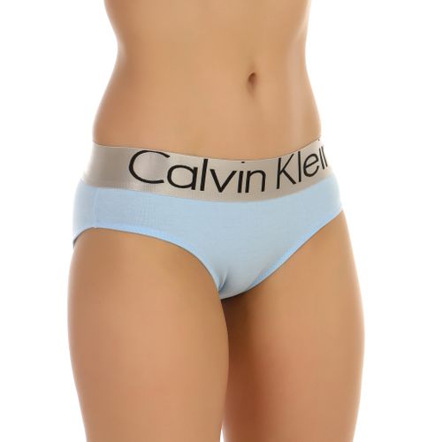 Женские трусы слипы голубые Calvin Klein Women Steel Sky Blue