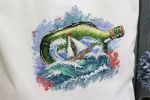 Набор для вышивания нитками МП Студия (Жар-птица), Морское послание 19х18 см