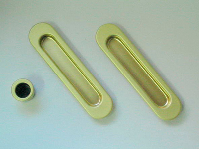 Ручка для раздвижных дверей AGB B019270008 овальная, м.латунь. (комплект)