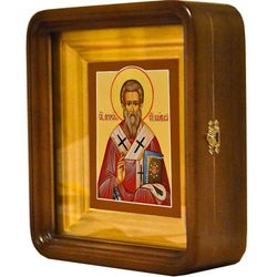 Мирон Критский. Рукописная икона на липовой доске.