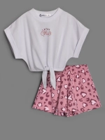 Летний костюм для девочки с шортами