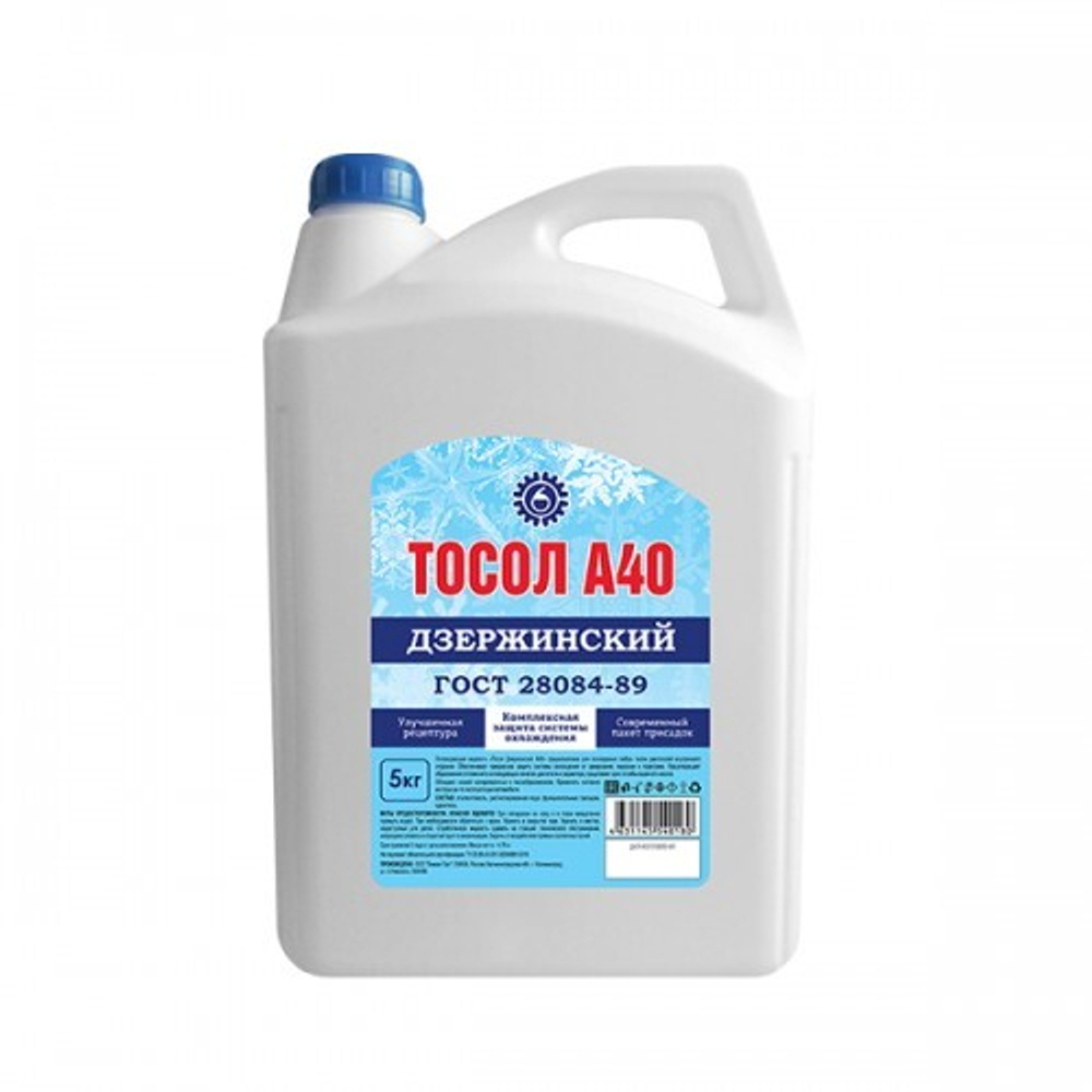 Жидкость охлаждающая "Тосол Дзержинский ГОСТ" А-40М 5 кг