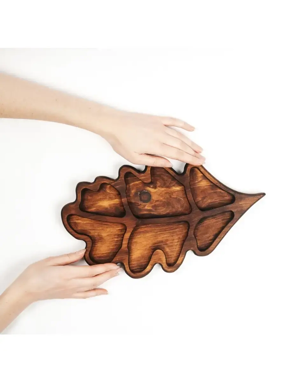Менажница "Дубовый лист" из кедра