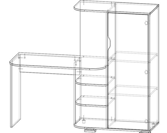 Стол письменный МАЛЬТА-3 правый
