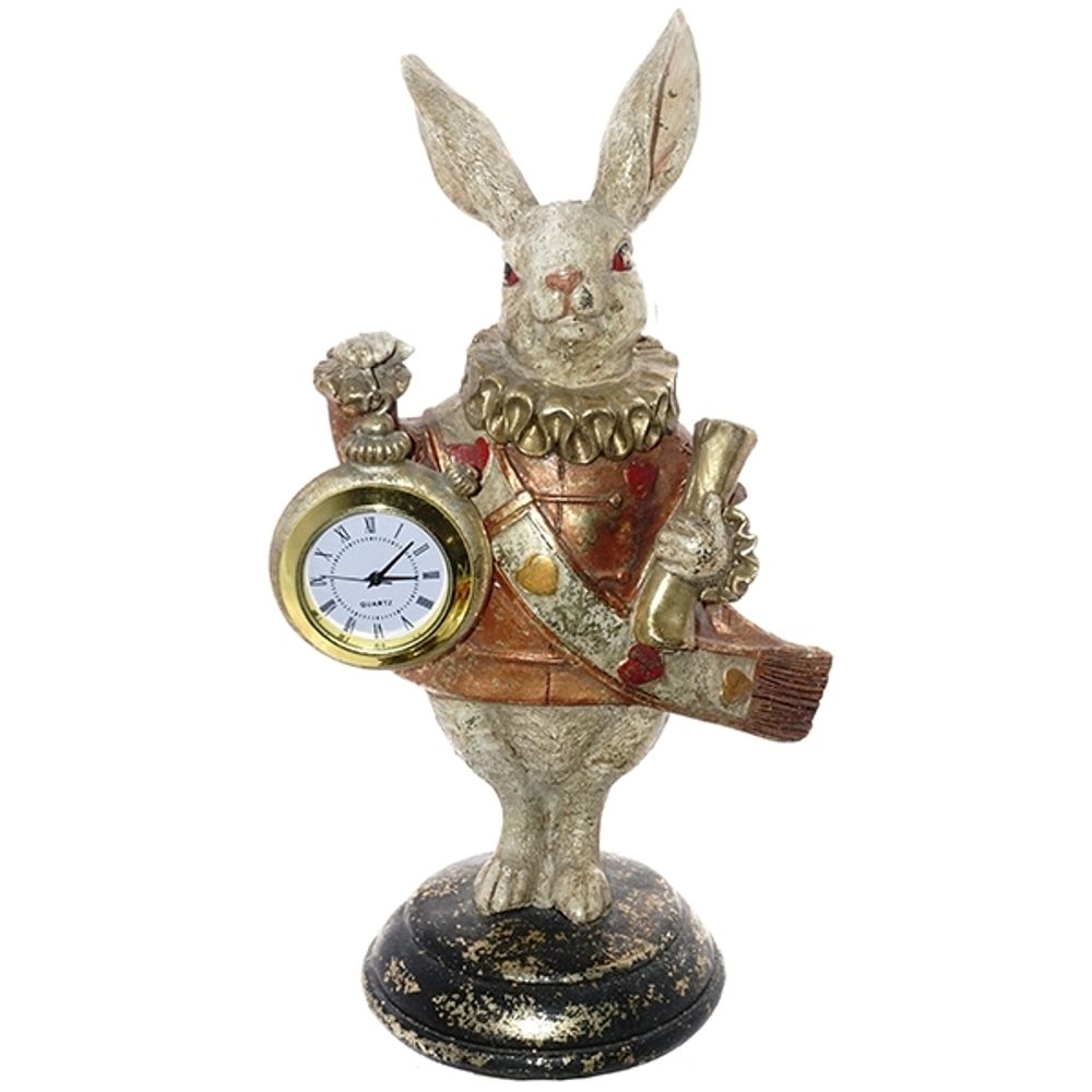 GAEM Фигурка декоративная "Кролик" с часами (LR41x1), L12 W9 H21 см, 2в.