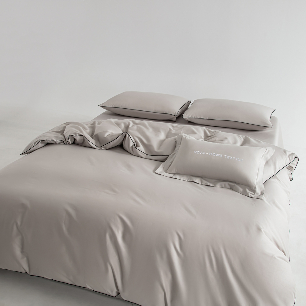 КПБ Однотонный Сатин Элитный OCE002, 2 спальный, 4 наволочки