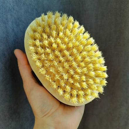 Щетка массажная  из натуральной щетины 14*9 см