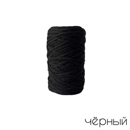 Шнур хлопковый цветной, 4 мм плоский, 100 м, в ассортименте