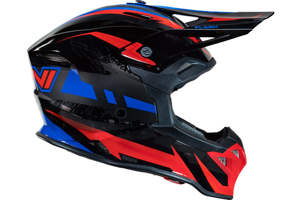 Мотошлем Roqvi модель FLASH (Мотошлем ROQVI FLASH красно/синий матовый)