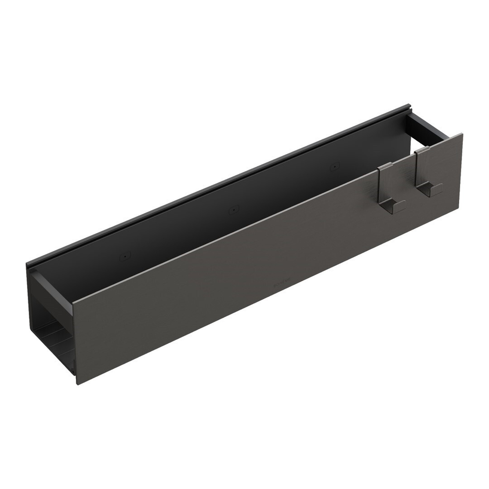 Boheme Полка настенная 60см Gun metal + 2 крючка