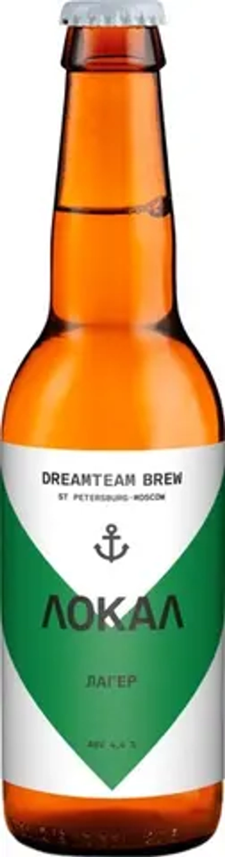 Пиво Дримтим Брю Локал Лагер / Dreamteam Brew Local Lager 0.45 - стекло