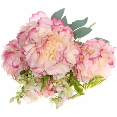 Искусственные цветы «Пионовое наслаждение» 46см 5 цветков сиреневые