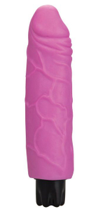Розовый вибратор Realistic Skin Vibrator Regular - 18,3 см. (Цвет: розовый)