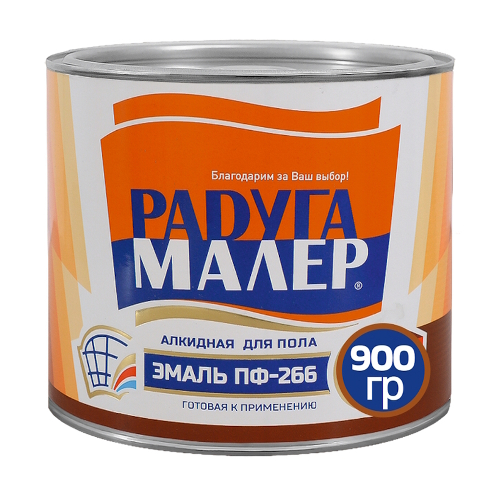 Эмаль ПФ-266 РАДУГА желто-кор.  0,9кг