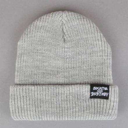 Шапка Thrasher Skate and Destroy Knit Beanie Grey