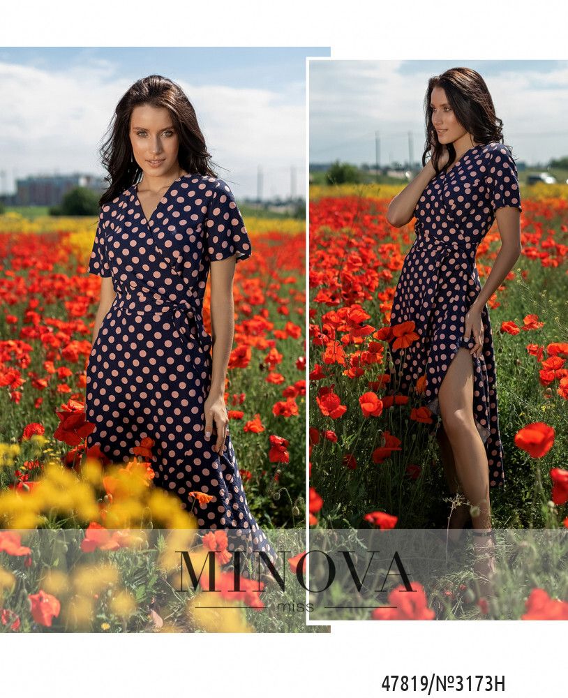 Платье 3173Н-Темно-синий Minova