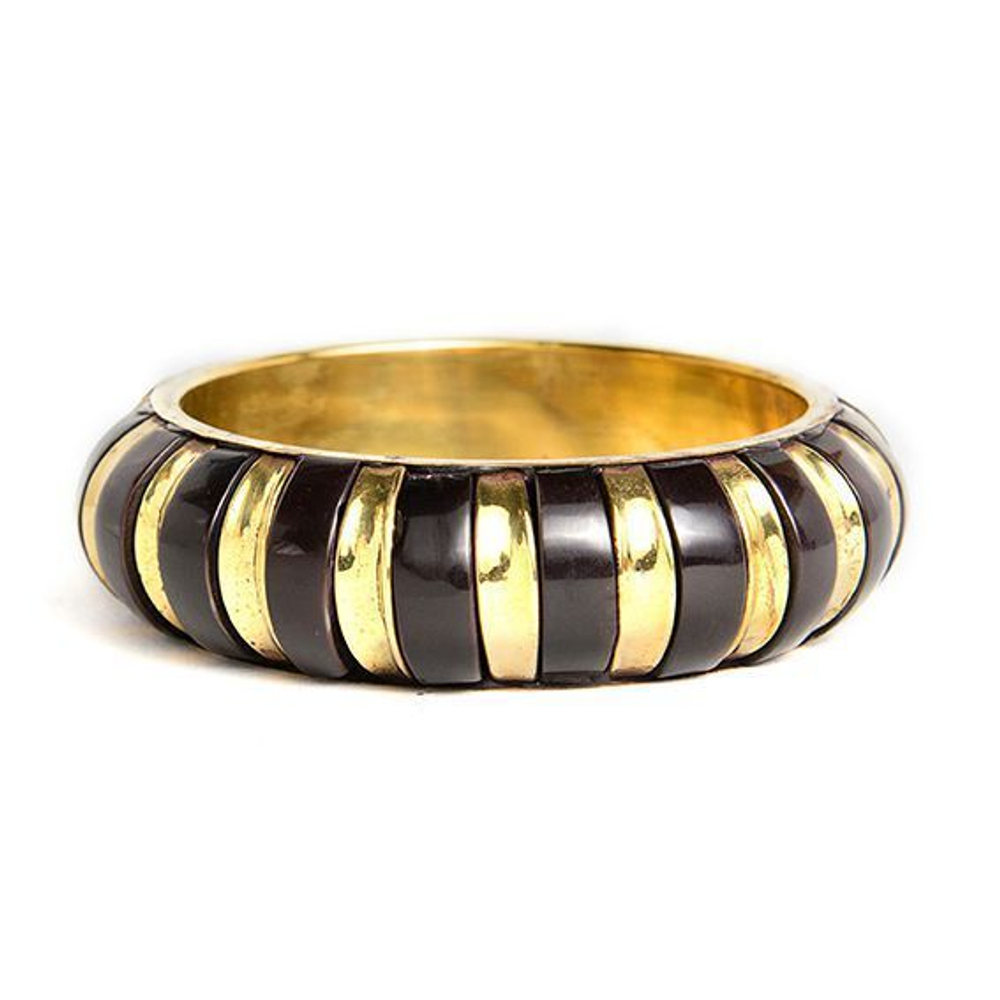 Браслет со вставками металл, кость